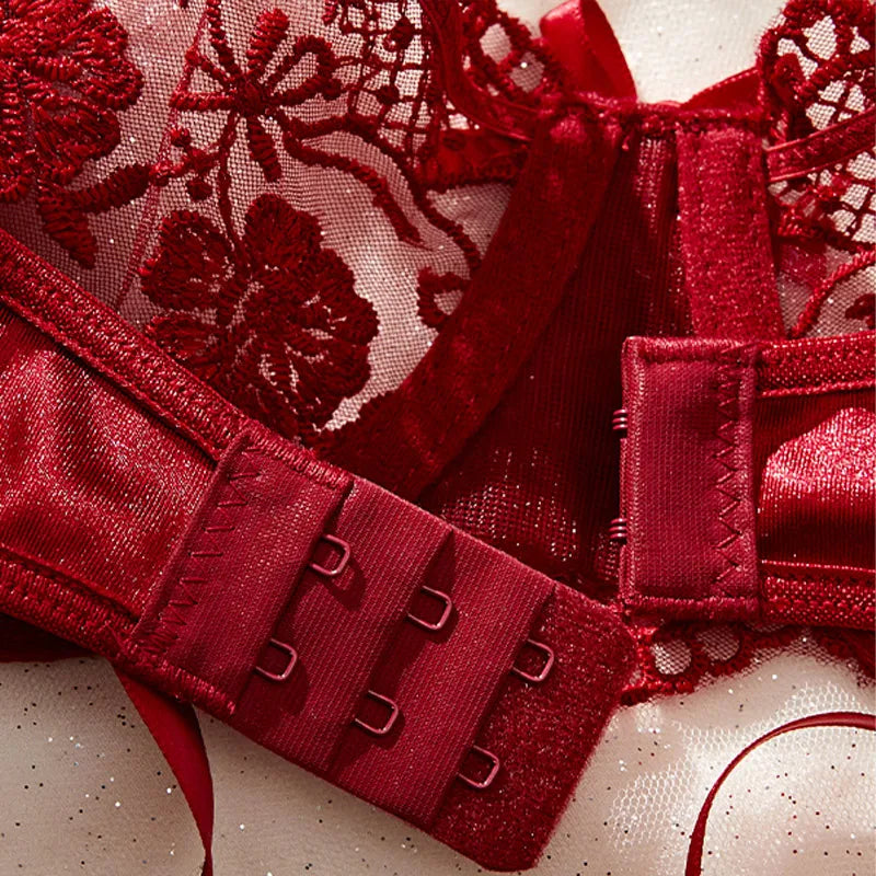 Ensemble de Lingerie Femme Transparent – Soutien-Gorge  String Élégants